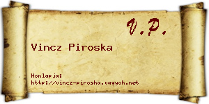 Vincz Piroska névjegykártya